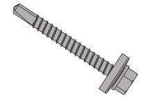 TechFast Roofing Sheet to Steel Hex Screw & Washer No.3 Tip 5.5 x 50mm Box 100