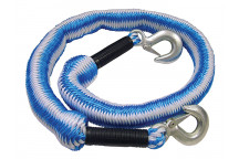 Faithfull Tow Rope Expanding 4m Metal Hooks 3 Tonnes