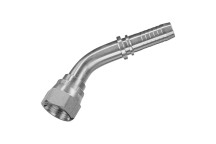 1/2\" 37? JIC Female x Swept Hose Tail 45? Elbow