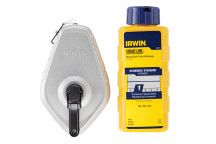 IRWIN STRAIT-LINE  Aluminium 30m Chalk Line & Blue Chalk Pack