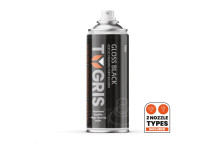TYGRIS Gloss Black Acrylic Paint (RAL9005) 400mL Aerosol - P302