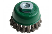 Lessmann Knot Cup Brush 65mm M14x2.0, 0.50 Stainless Steel Wire
