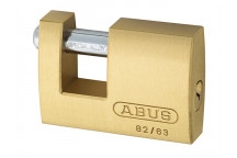 ABUS Mechanical 82/63mm Monoblock Brass Shutter Padlock Carded
