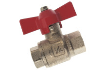 1/4\" BSPP Brass Ball Valve FullFlow T Handle