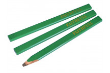 Faithfull Carpenter\'s Pencils - Green / Hard (Pack 3)