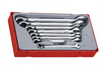 Teng TT6508R Metric Ratchet Combination Spanner Set, 8 Piece