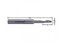 Trend 50/19 x 8mm HSSE Steel Helical Plunge Bit 5mm