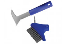 Faithfull Auto-Lock Patio Steel Brush & Weeder