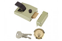 Yale Locks 89 Deadlock Nightlatch 60mm Backset Brasslux Finish Box