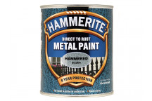 Hammerite Direct to Rust Hammered Finish Metal Paint Silver 750ml