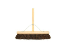 Broom complete with Handle Soft Coco Bristle 18 inch