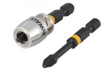 DEWALT Impact Torsion Bits PZ2 x 50mm (x2) and Magnetic Screwlock Sleeve