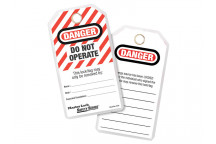 Master Lock Lockout Tags (12) - DANGER DO NOT OPERATE