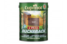 Cuprinol Ducksback 5 Year Waterproof for Sheds & Fences Harvest Brown 5 litre