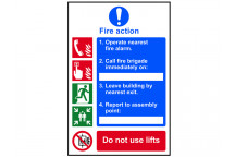 Scan Fire Action Procedure - PVC 200 x 300mm