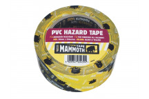 Everbuild PVC Hazard Tape Black / Yellow 50mm x 33m