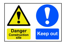 Scan Danger Construction Site Keep Out - PVC 600 x 400mm