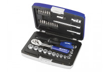 Expert Socket & Accessory Set of 34 Metric 1/4in Drive