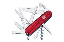 Victorinox Huntsman Swiss Army Knife Translucent Red Blister Pack