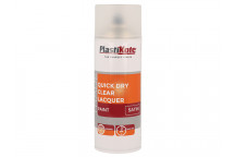 PlastiKote Trade Quick Dry Clear Lacquer Spray Satin 400ml