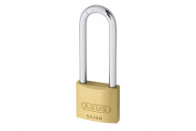 ABUS Mechanical 55/40mm Brass Padlock 63mm Long Shackle Keyed Alike 5401