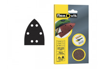 Flexovit Detail Hook & Loop Sanding Sheets 95x145mm Assorted (Pack of 6)