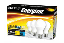 LED BC (B22) Opal GLS Non-Dimmable Bulb, Warm White 1521 lm 12.5W (4 Pack)