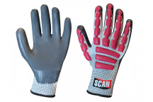 Scan Anti-Impact Latex Cut 5 Gloves - XXL (Size 11)