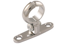 35MM OD PIPE CLIP WALL MOUNT CHROME