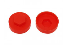 ForgeFix TechFast Cover Cap Poppy Red 19mm (Pack 100)