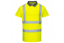 S477 Hi-Vis Short Sleeve Polo Yellow 4XL