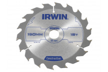 IRWIN Construction Circular Saw Blade 150 x 20mm x 18T ATB