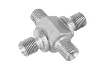 1/8\" BSPP EQUAL MALE CROSS STEEL