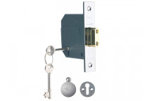 PM562 Hi-Security BS 5 Lever Mortice Deadlock 81mm 3in Polished Chrome