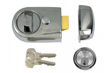 Yale Locks Y3 Nightlatch Modern 60mm Backset Polished Chrome Finish Visi