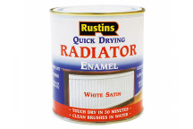 Rustins Quick Dry Radiator Enamel Paint Satin White 250ml