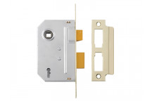 Yale Locks PM320 3 Lever Mortice Sashlock Polished Brass 65mm 2.5in