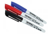 Faithfull Fibre Tip Marker Pen Mixed (Pack 3)