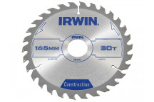 IRWIN Construction Circular Saw Blade 165 x 30mm x 30T ATB