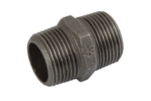 (BS FIG144) BSPT HEX NIPPLE 1/2 BLK