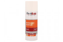 PlastiKote Trade Quick Dry Acrylic Spray Paint Matt White 400ml