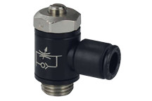 ELBOW FLOW CONTROL 6MM - G1/8\" SCREW