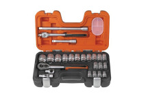 Bahco S240 Socket Set of 24 Metric 1/2in Drive