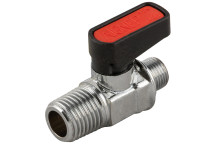 1/4\"BSPM x 1/4\"BSPM Brass Ball Valve Gas Mini