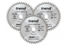 Trend CraftPro Plunge Saw Blade 165 x 20mm x 48T (Pack 3)