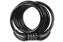 Master Lock Self Coiling Combination Cable 1.8m x 8mm