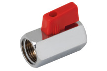 1/4\"BSPF Brass Chrome Finish Mini Ball Valve