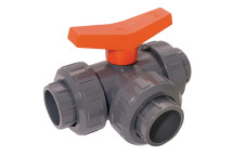 2\" ID UPVC BALL VALVE L-PORT 3-WAY