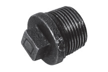 1.1/2\"BSPT MALE BEADED SOLID PLUG BLACK