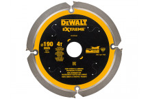 DEWALT Extreme PCD Fibre Cement Saw Blade 190 x 30mm x 4T